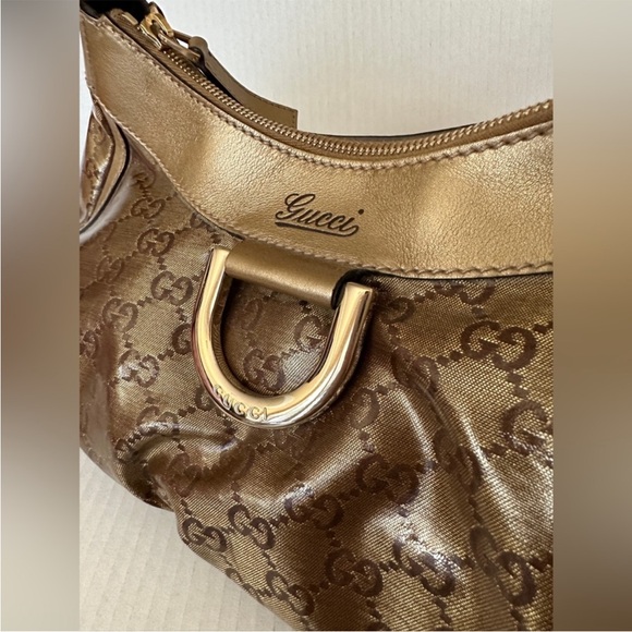 Authentic Gucci D-Ring Gold Hobo Bag - Picture 4 of 9